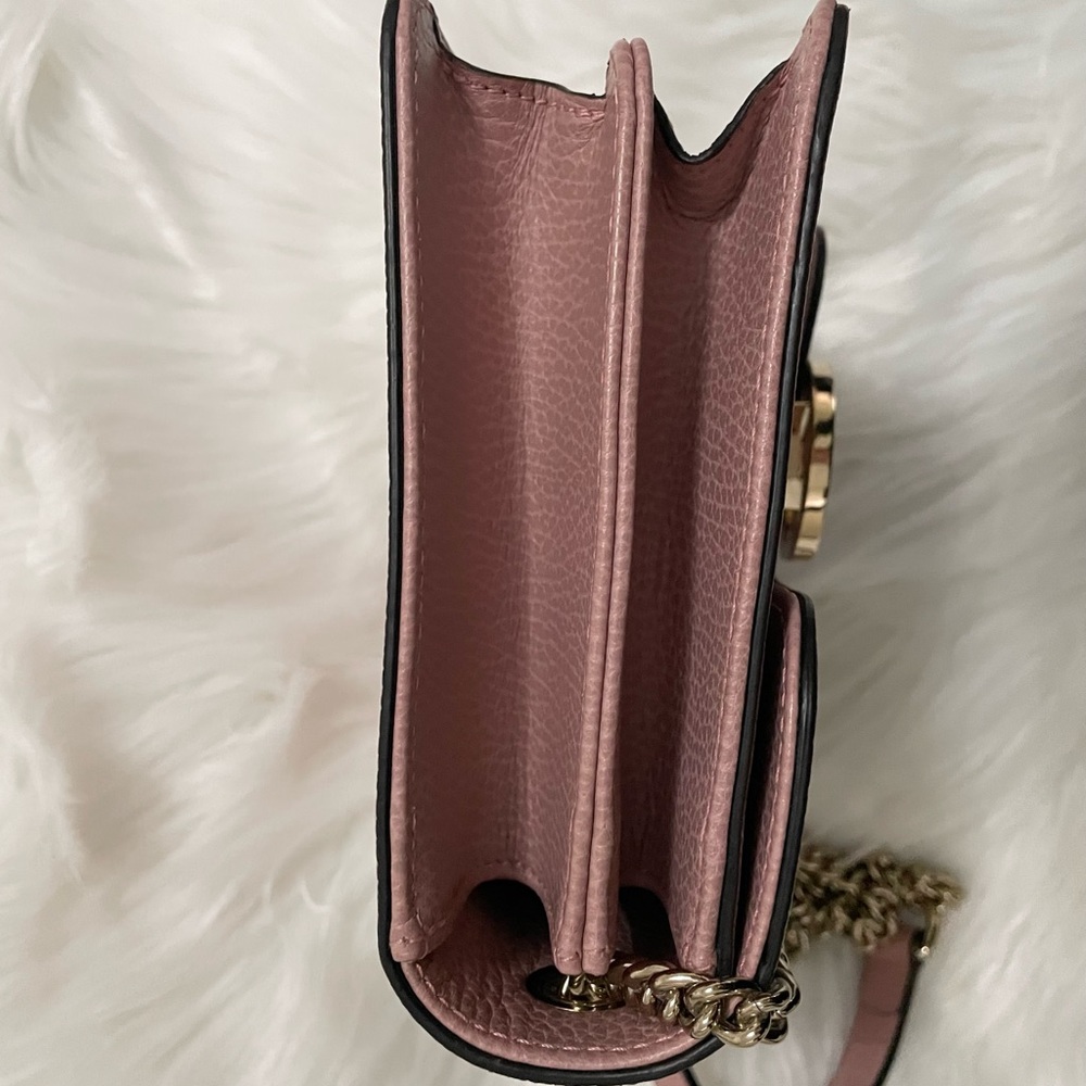 Gucci Dollar Calfskin Small Interlocking G Shoulder Bag Pink - Picture 8 of 14
